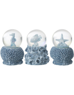 BOULE NEIG MER BL L ASS3 (10,5x10,5x13cm) 