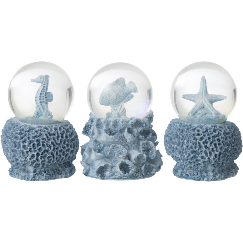 BOULE NEIG MER BL L ASS3 (10,5x10,5x13cm) 