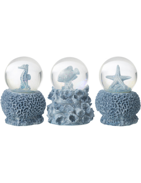 BOULE NEIG MER BL L ASS3 (10,5x10,5x13cm) 