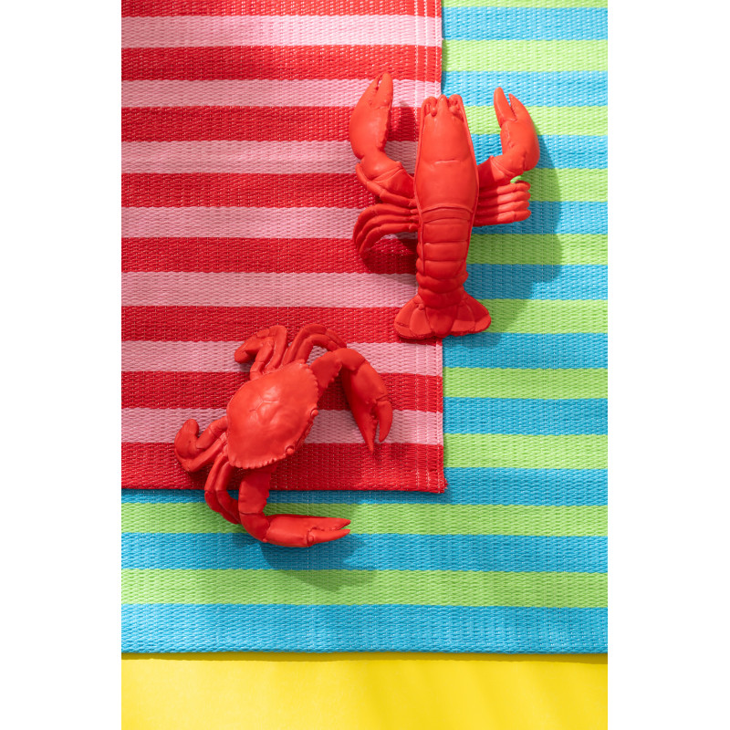 Crabe décoratif bord de mer 19 cm Résine Rouge Sea J-Line - 3