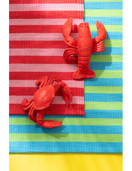 Crabe décoratif bord de mer 19 cm Résine Rouge Sea J-Line - 3