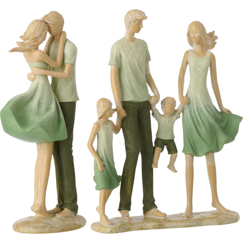 FAMI 2 ENFANTS POLYRÉS VRT/ECR (21x6x25cm) 