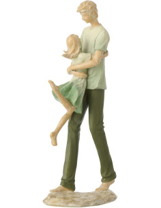 PÈRE + ENFANT POLYRÉS VRT/ECR (15,5x10x35cm) 