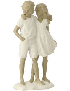 ENFTS GARÇ+FILL POLYRÉS BLA/GR (10x5x17cm) 