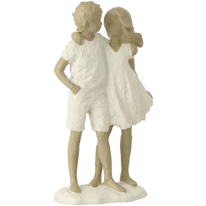 ENFTS GARÇ+FILL POLYRÉS BLA/GR (10x5x17cm) 