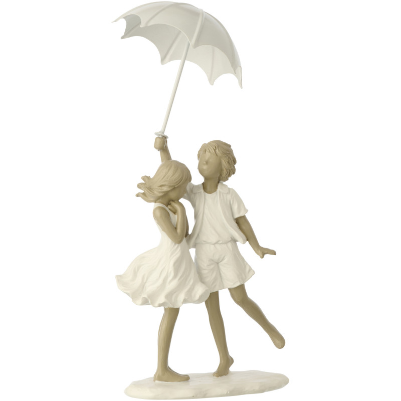 ENFTS GARÇ+FILLE PARAPL BLA/GR (12x6,5x17cm) 