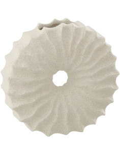 VASE FINIT SABL RND GRÈ BLA S (20x6x19,5cm) 