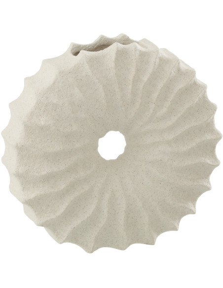 VASE FINIT SABL RND GRÈ BLA S (20x6x19,5cm) 