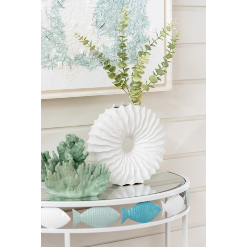 VASE FINIT SABL RND GRÈ BLA S (20x6x19,5cm) 