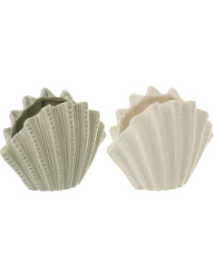 VASE COQUIL GRÈ BLA/OLI S ASS2 (12,4x7x10cm) 