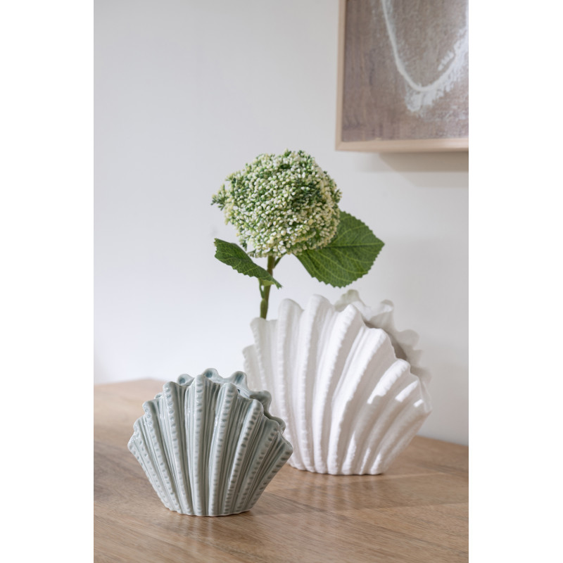 VASE COQUIL GRÈ BLA/OLI S ASS2 (12,4x7x10cm) 