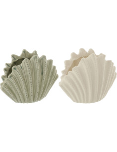 VASE COQUIL GRÈ BLA/OLI L ASS2 (19,2x10x15cm) 