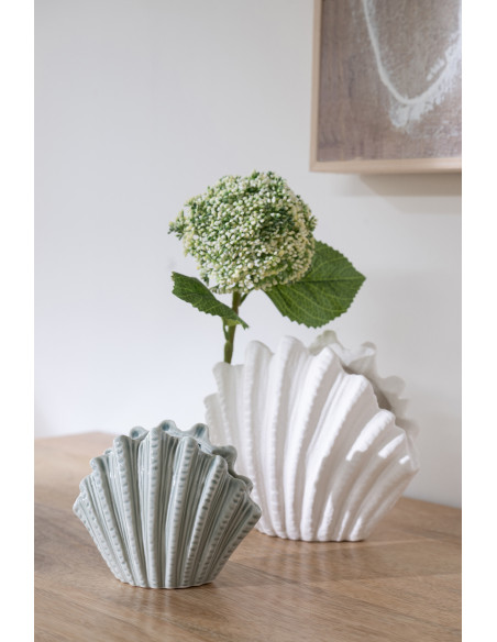 VASE COQUIL GRÈ BLA/OLI L ASS2 (19,2x10x15cm) 