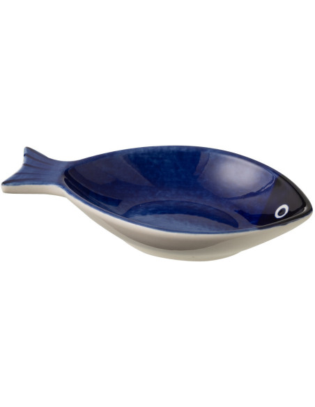 BOL POISSON PORCELAINE BLEU L (15,5x9,5x3cm) 