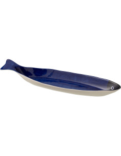 PLATEAU POISSON LONG PORCEL BL (47,5x10,5x6,5cm) 
