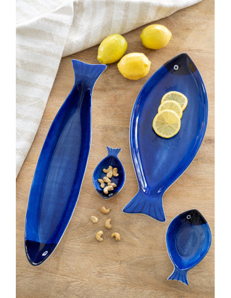 PLATEAU POISSON LONG PORCEL BL (47,5x10,5x6,5cm) 