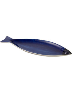 PLATEAU POISSON LARG PORCEL BL (42,5x17x3cm) 