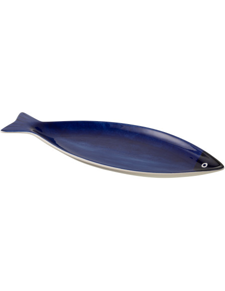 PLATEAU POISSON LARG PORCEL BL (42,5x17x3cm) 