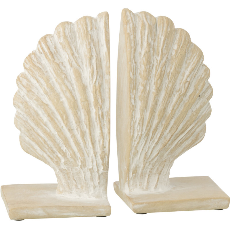 S/2 SER-LIV COQUILLA BLA/NAT (22,5x9,5x21,5cm) 