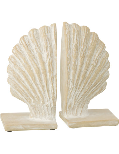 S/2 SER-LIV COQUILLA BLA/NAT (22,5x9,5x21,5cm) 