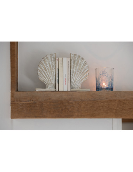 S/2 SER-LIV COQUILLA BLA/NAT (22,5x9,5x21,5cm) 