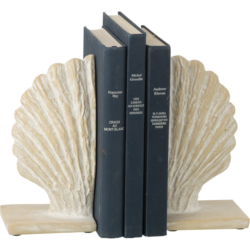 S/2 SER-LIV COQUILLA BLA/NAT (22,5x9,5x21,5cm) 