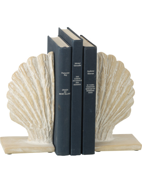 S/2 SER-LIV COQUILLA BLA/NAT (22,5x9,5x21,5cm) 