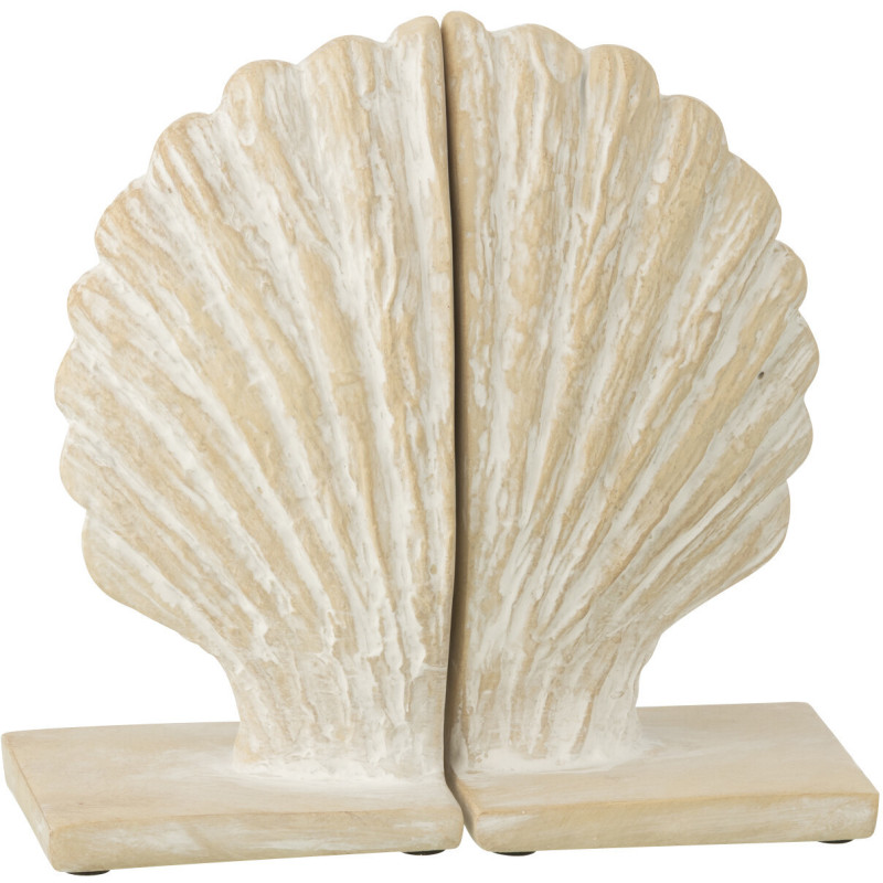 S/2 SER-LIV COQUILLA BLA/NAT (22,5x9,5x21,5cm) 