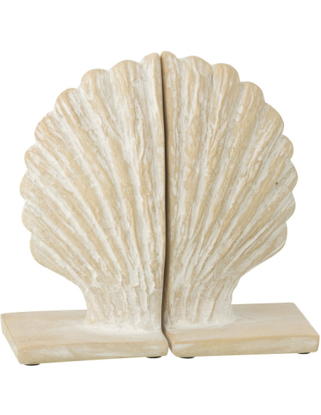 S/2 SER-LIV COQUILLA BLA/NAT (22,5x9,5x21,5cm) 