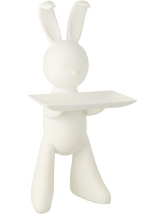 PLAT DECO LAPIN POLYRÉS BLA (35,5x33,5x75cm) 