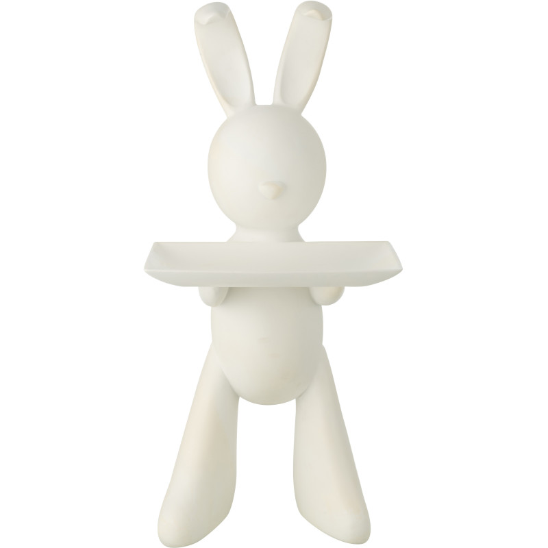 PLAT DECO LAPIN POLYRÉS BLA (35,5x33,5x75cm) 