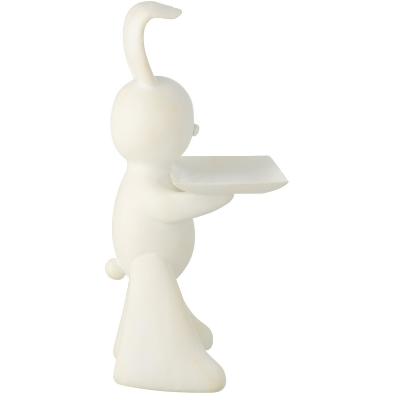 PLAT DECO LAPIN POLYRÉS BLA (35,5x33,5x75cm) 