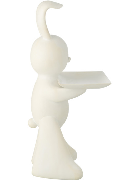 PLAT DECO LAPIN POLYRÉS BLA (35,5x33,5x75cm) 
