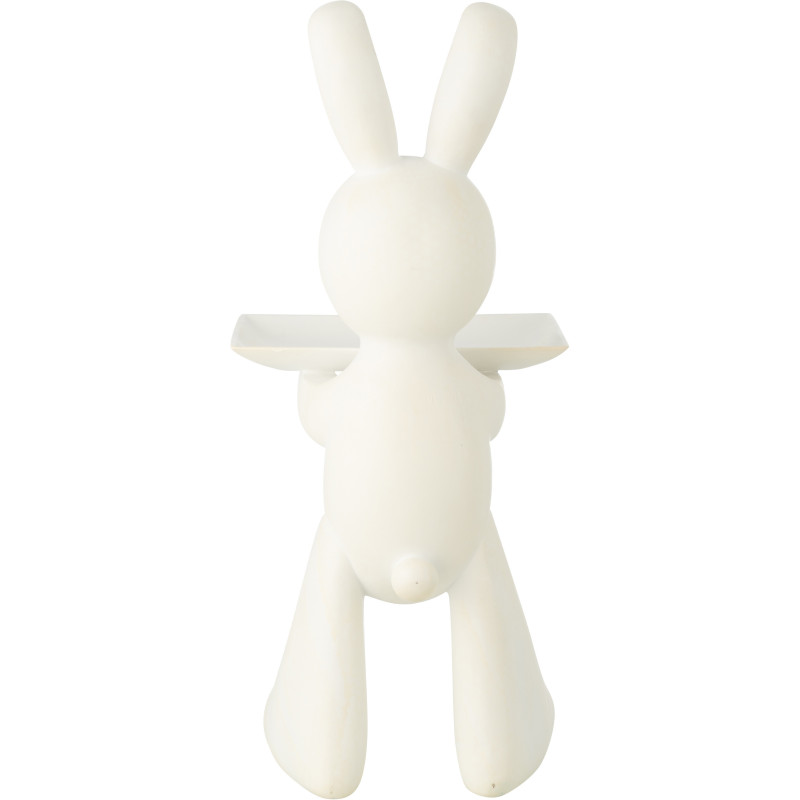 PLAT DECO LAPIN POLYRÉS BLA (35,5x33,5x75cm) 