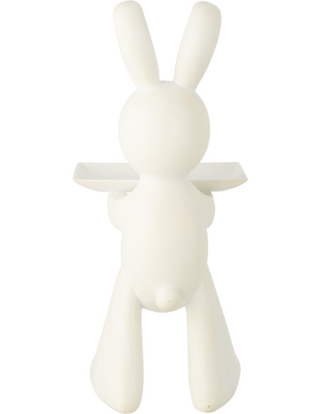 PLAT DECO LAPIN POLYRÉS BLA (35,5x33,5x75cm) 