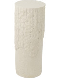 Colonne décorative blanche en polyrésine relief 25 x 25 x 60 cm Rocky