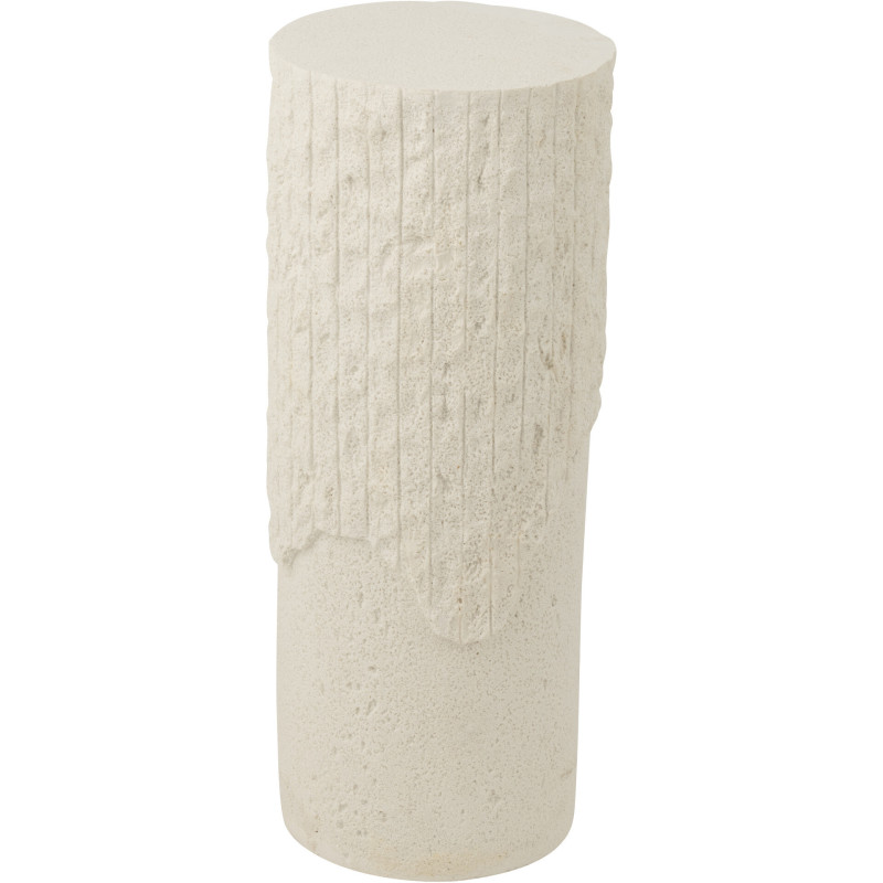 SOCLE ROCKY RELF POLYRÉS BLA S (25x25x60cm) 