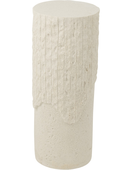 SOCLE ROCKY RELF POLYRÉS BLA S (25x25x60cm) 