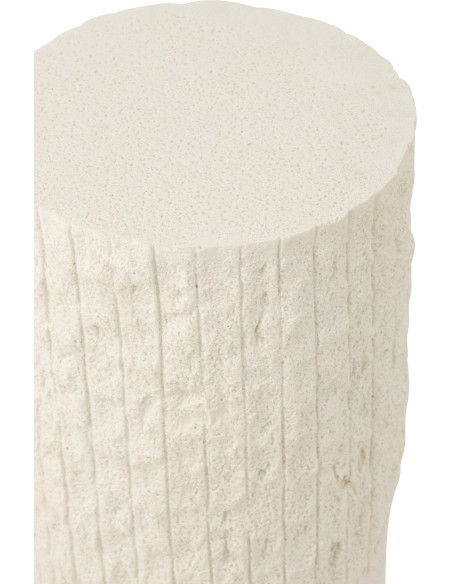 SOCLE ROCKY RELF POLYRÉS BLA S (25x25x60cm) 