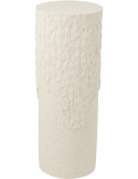 Colonne décorative blanche en polyrésine relief 30 x 30 x 75 cm Rocky