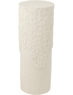SOCLE ROCKY RELF POLYRÉS BLA M (30x30x75cm) 