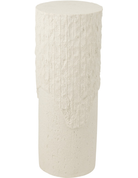 SOCLE ROCKY RELF POLYRÉS BLA M (30x30x75cm) 