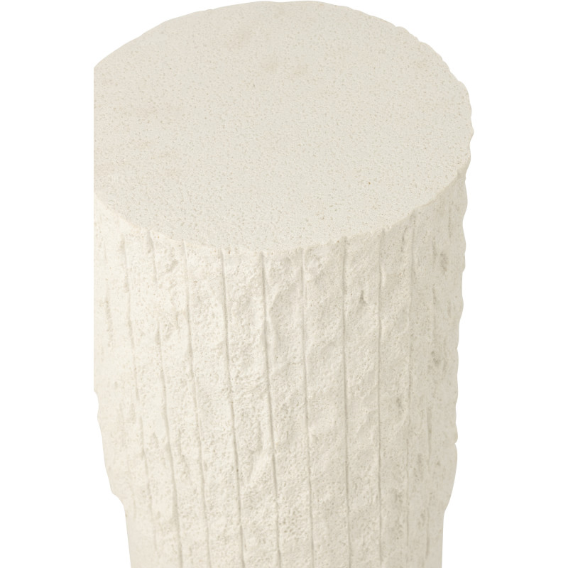 SOCLE ROCKY RELF POLYRÉS BLA M (30x30x75cm) 