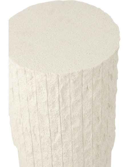 SOCLE ROCKY RELF POLYRÉS BLA M (30x30x75cm) 