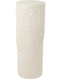 Colonne décorative blanche en polyrésine relief 35 x 35 x 90 cm Rocky