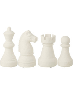 PC ÉCHEC POLYRÉS BLA S ASS4 (8,5x8,5x19,5cm) 