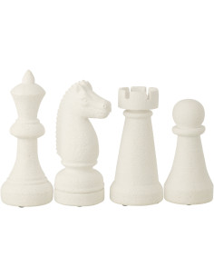 PC ÉCHEC POLYRÉS BLA L ASS4 (11x11x29cm) 