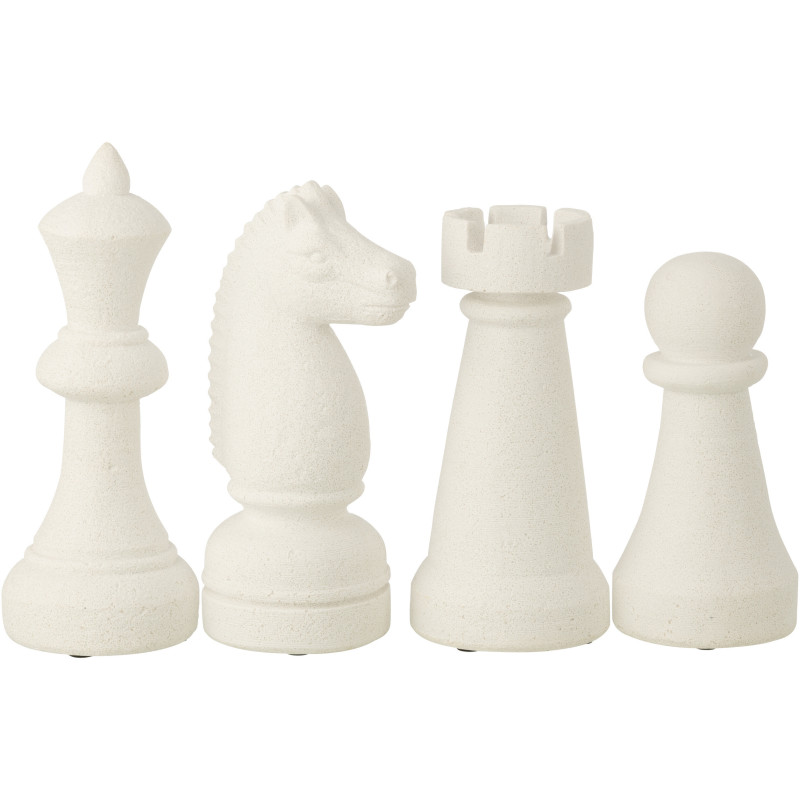 PC ÉCHEC POLYRÉS BLA L ASS4 (11x11x29cm) 