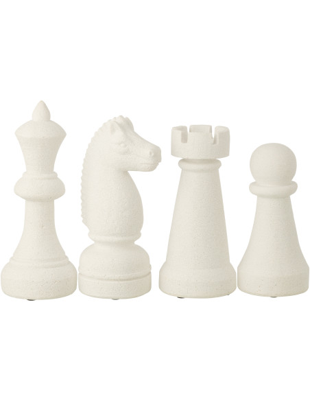 PC ÉCHEC POLYRÉS BLA L ASS4 (11x11x29cm) 