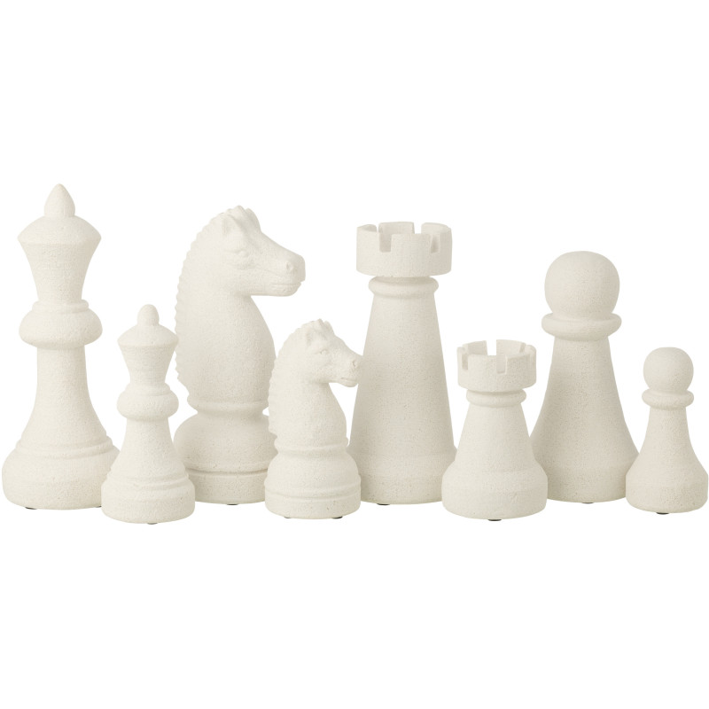 PC ÉCHEC POLYRÉS BLA L ASS4 (11x11x29cm) 